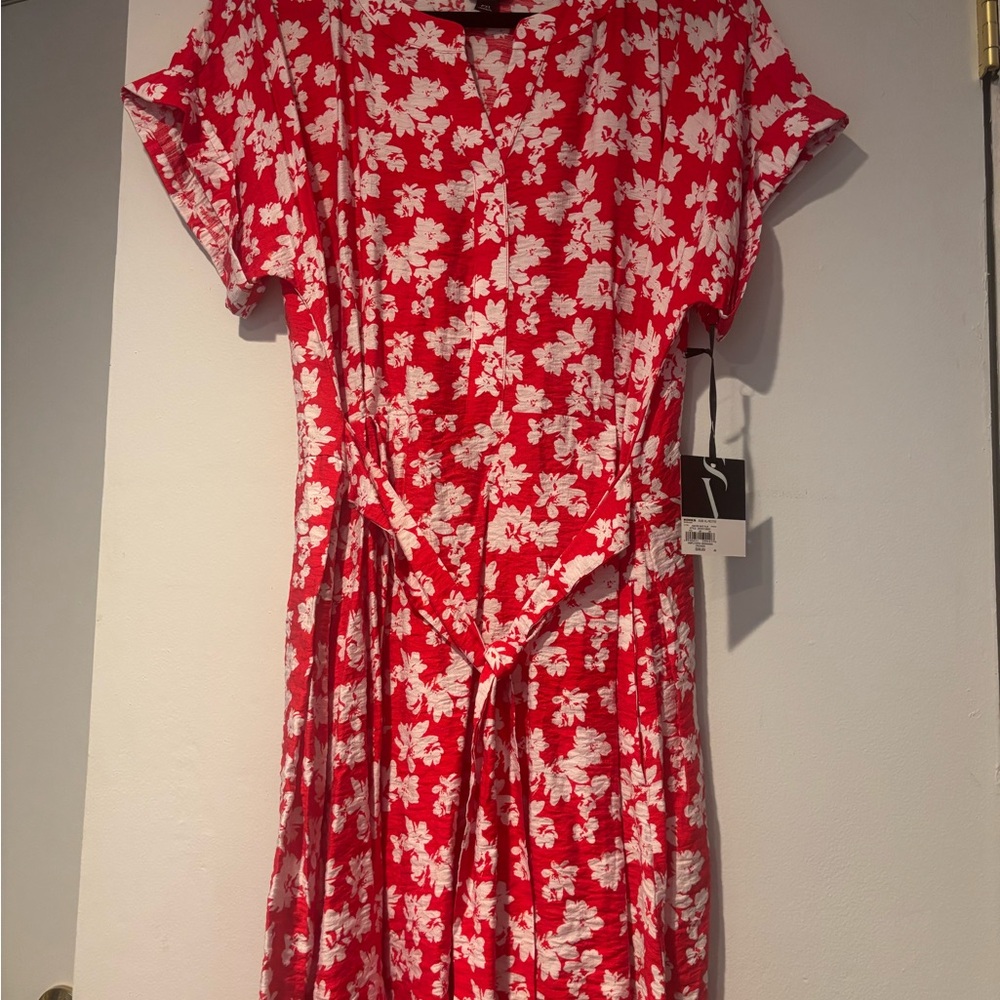 Simply Vera Vera Wang Red Floral Dress